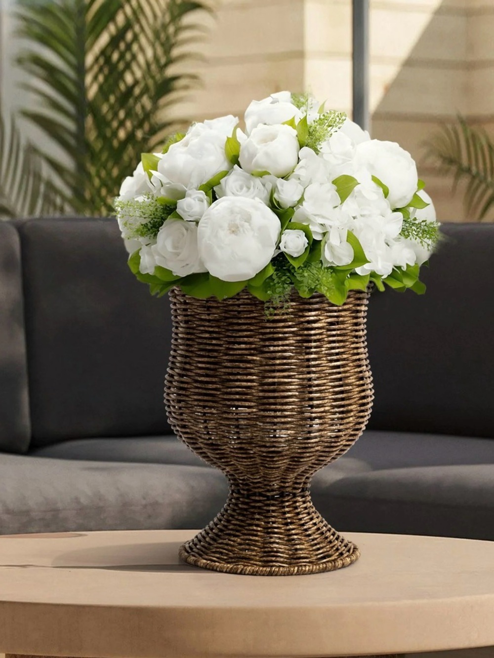 My Texas House woven 8” urn planter small